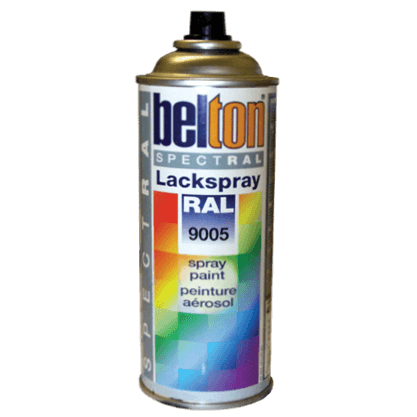 Bombe de peinture noire RAL 9005 - NOIR brillant - Hit Color 400ml